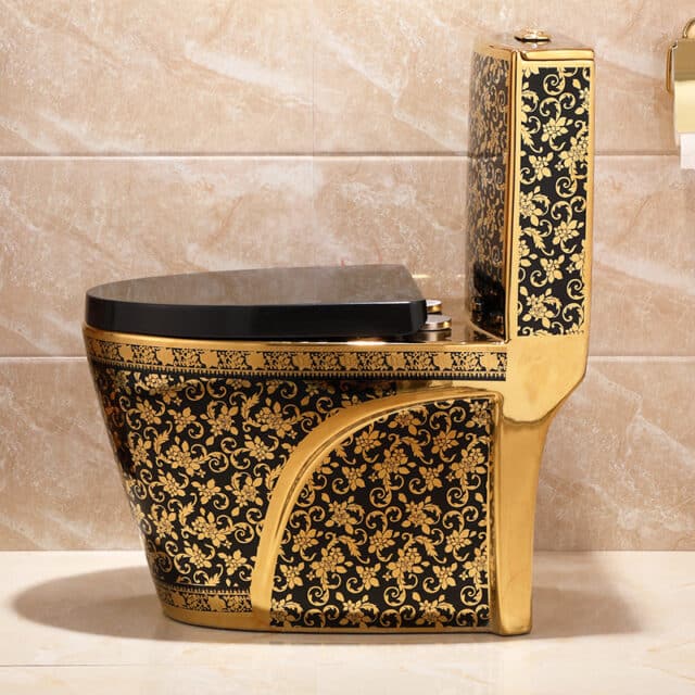 Modern Black and Gold Toilet Royal Toiletry Global