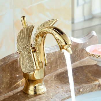 Gold Finished Swan Faucet