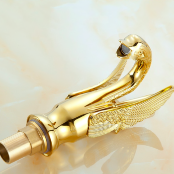 Gold Finished Swan Faucet