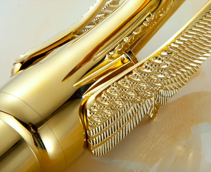 Gold Finished Swan Faucet  -  Gold Water Taps & Faucets