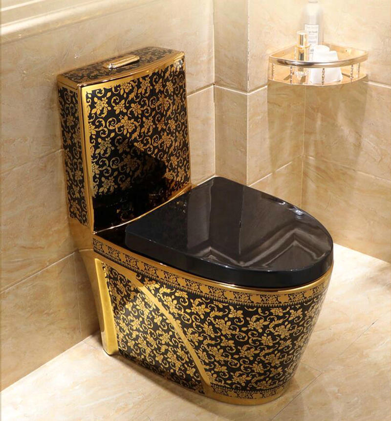 Black and Gold Toilet Gold Toilets