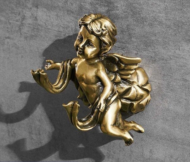 Bronze Angel Robe Hook  -  Gold Bathroom Accessories