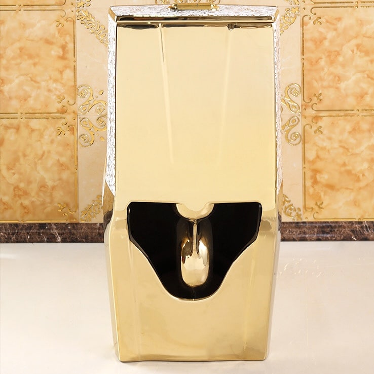 White and Gold Toilet  -  Gold Toilets