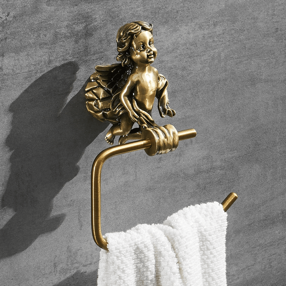 Bronze “Angel” Bathroom Set  -  Gold Bathroom Accessory Sets & Collections