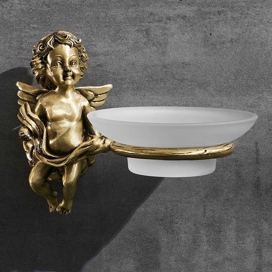 Bronze Angel Soap Dish Gold Bathroom Accessories