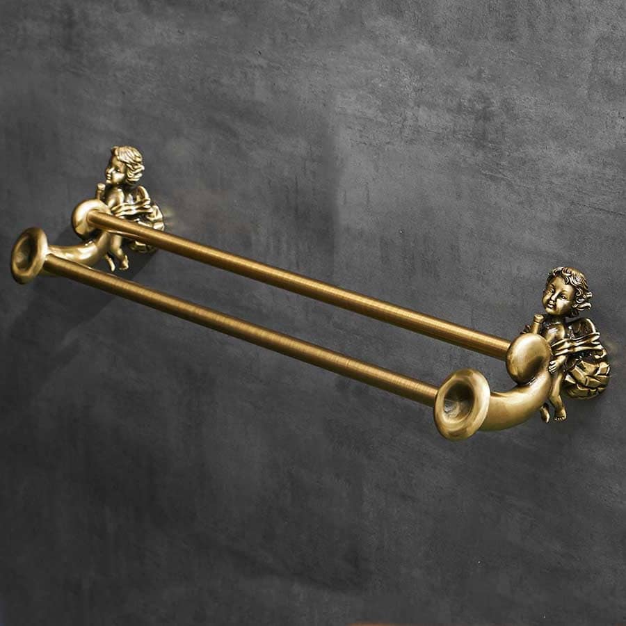 gold bathroom towel rack