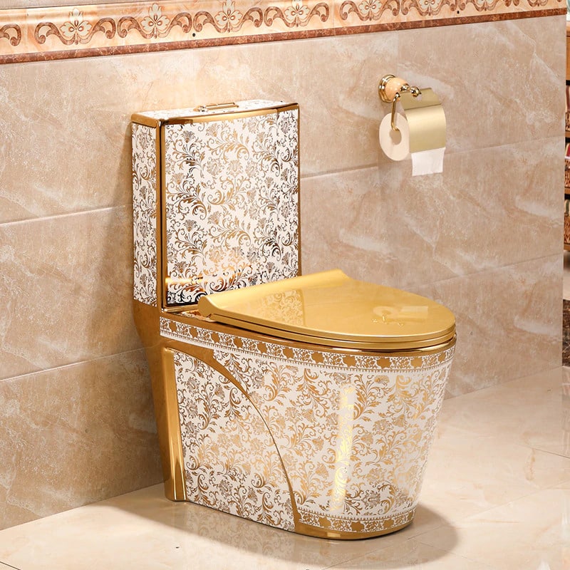 gold toilet seat