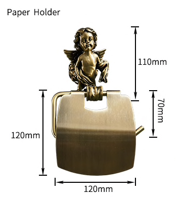 Bronze Angel Paper Holder Gold Bathroom Accessories
