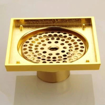 Gold Bathroom Floor Drain - Dragon
