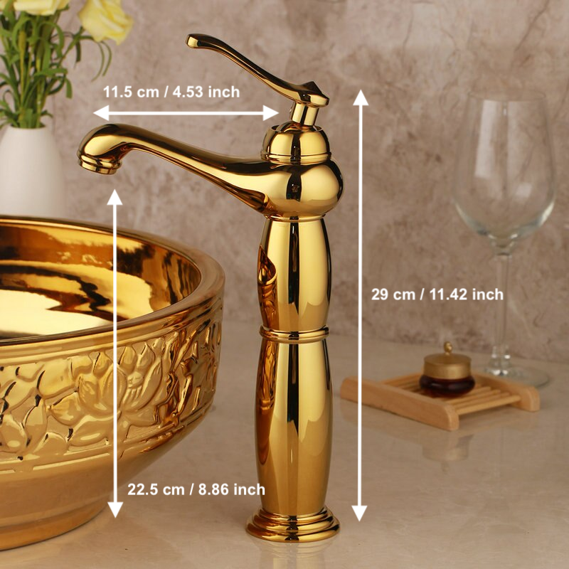 Gold Bathroom Basin Faucet Gold Water Taps & Faucets