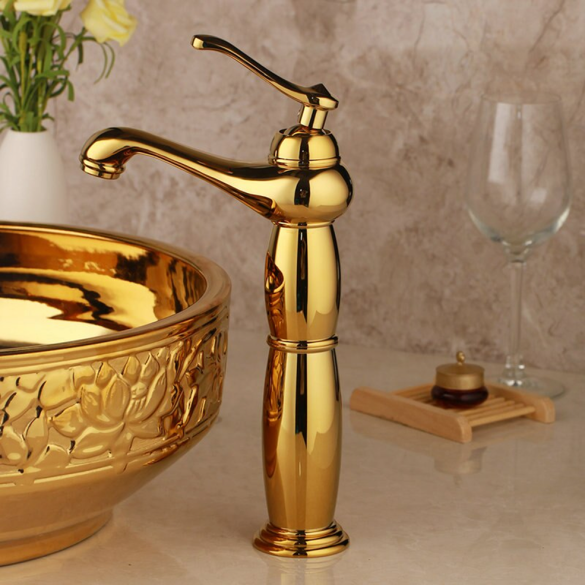 Gold Bathroom Basin Faucet Royal Toiletry Global