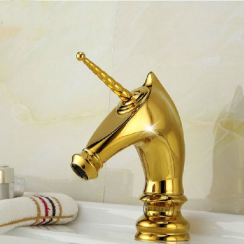 Gold Unicorn Bathroom Sink Faucet
