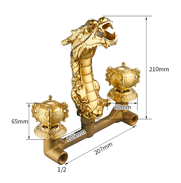 Gold Dragon Faucet  -  Gold Water Taps & Faucets