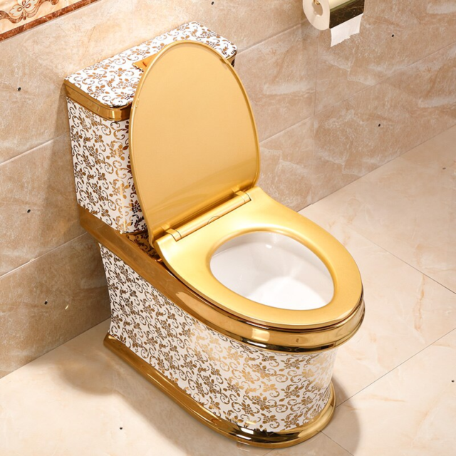 Gold Pattern Toilet Royal Toiletry Global