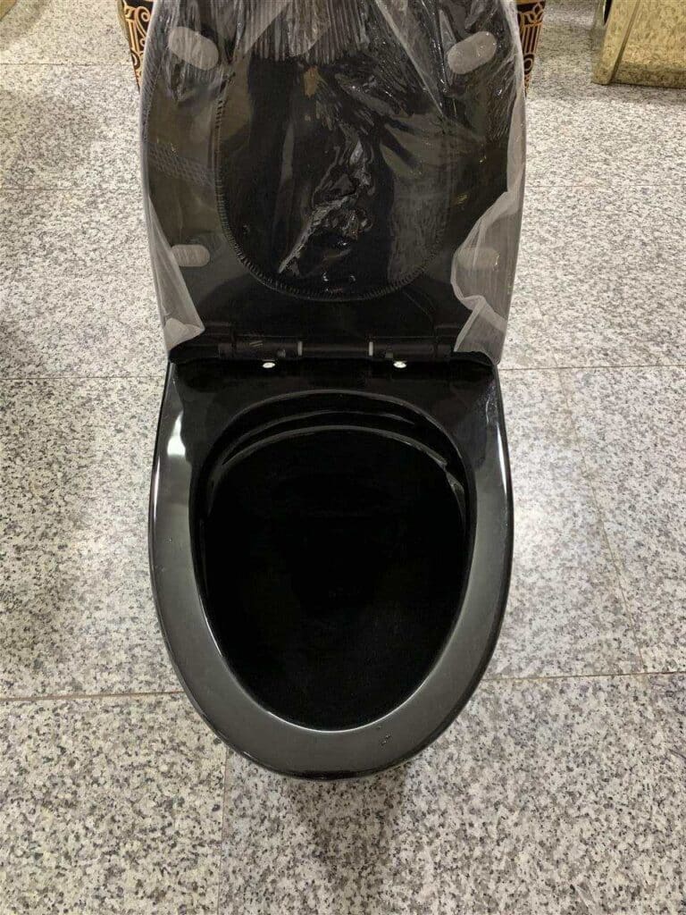 Black Toilet With Gold Ornaments - Royal Toiletry Global