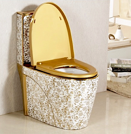 Luxury White-Gold Toilet  -  Gold Toilets