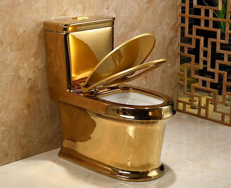Classic Plain Gold Toilet Gold Toilets