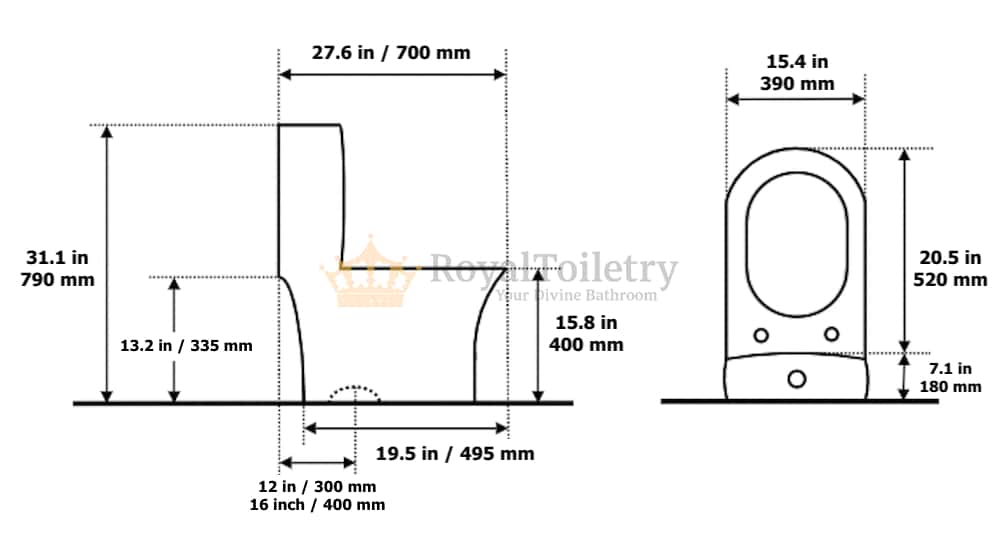 Gold Toilet With Horizontal White Patterns  - drawing