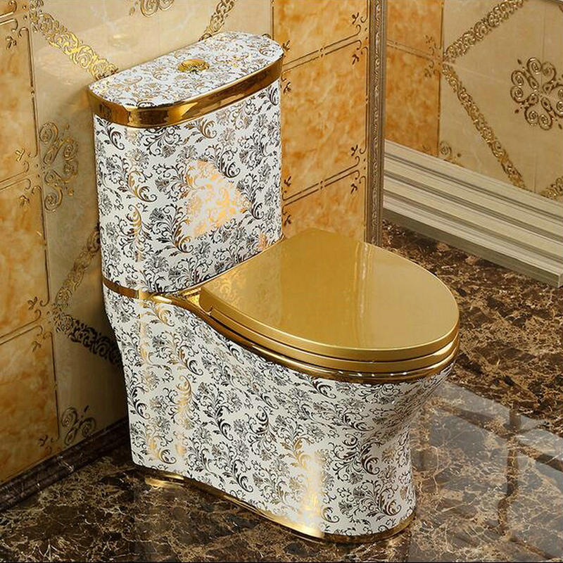 Luxury design toilet with gold ornaments Gold Toilets