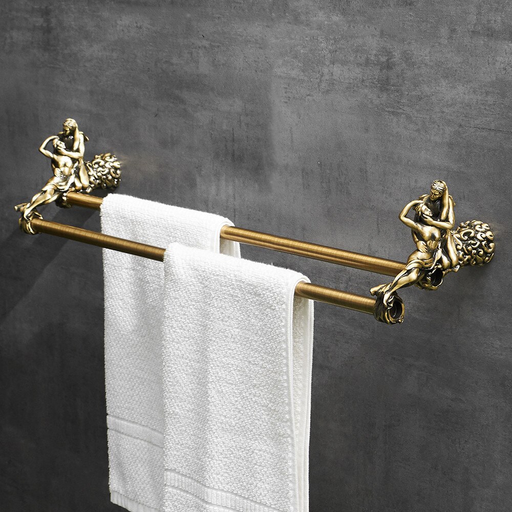 Bronze “Lovers” Bathroom Set Gold Bathroom Accessory Sets & Collections