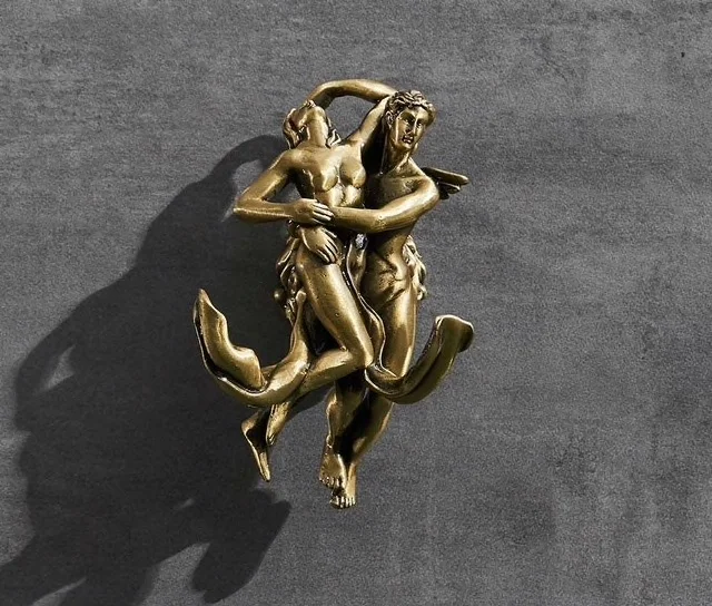 Bronze “Lovers” Robe Hook  -  Gold Bathroom Accessories