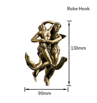 Bronze “Lovers” Robe Hook Gold Bathroom Accessories