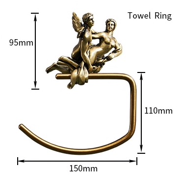 Bronze “Lovers” Towel Ring Gold Bathroom Accessories