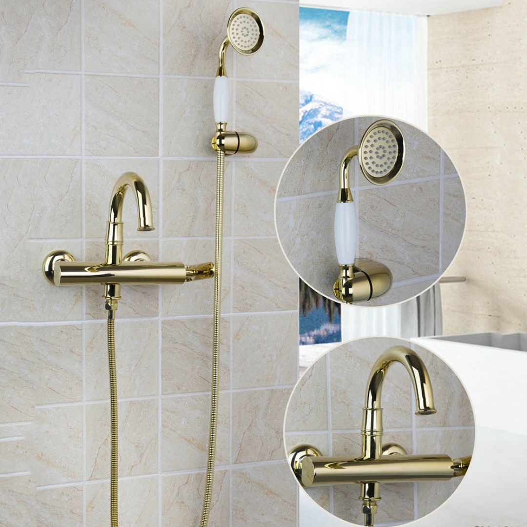 Exclusive Luxury Gold Bathroom Shower Set Royal Toiletry Global