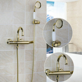 Simple Classic Gold Shower Set