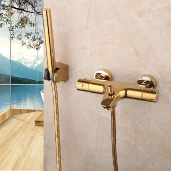 Simple Modern Gold Shower Set