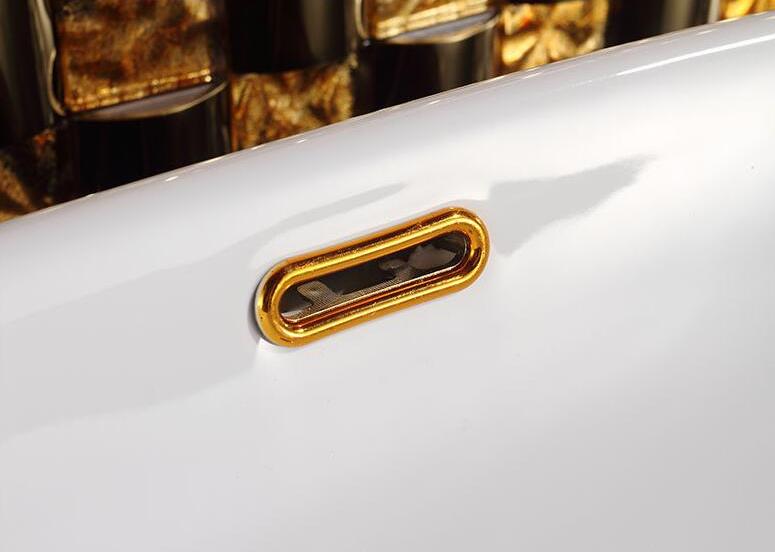 Gold Bathroom Basin With Diamond Pattern, Oval  -  Gold Bathroom Basins