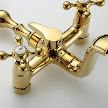 Retro Gold Bathtub Faucet & Shower Set