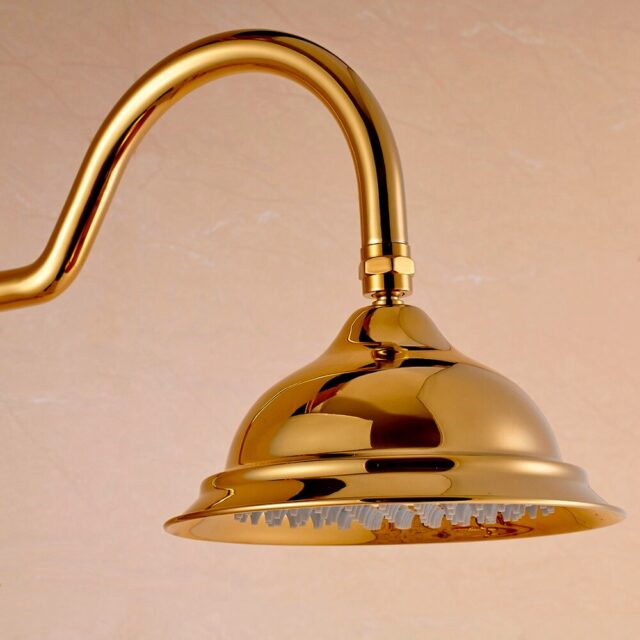 Retro Gold Bathroom Shower Set With Diamonds Royal Toiletry Global