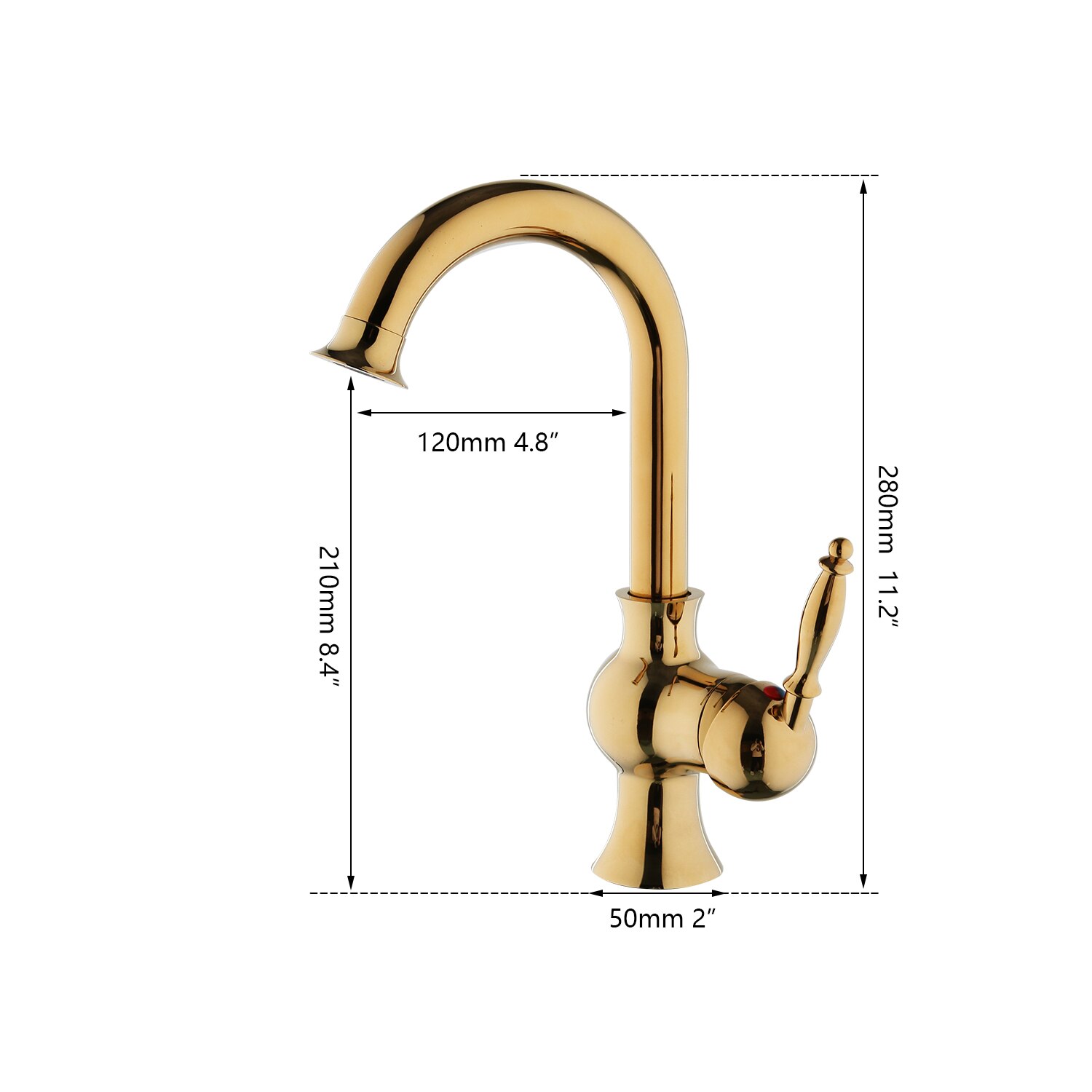 Classic Gold Basin Faucet Gold Water Taps & Faucets