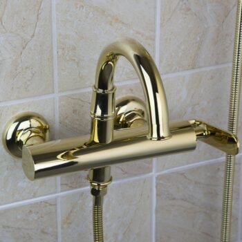 Simple Classic Gold Shower Set