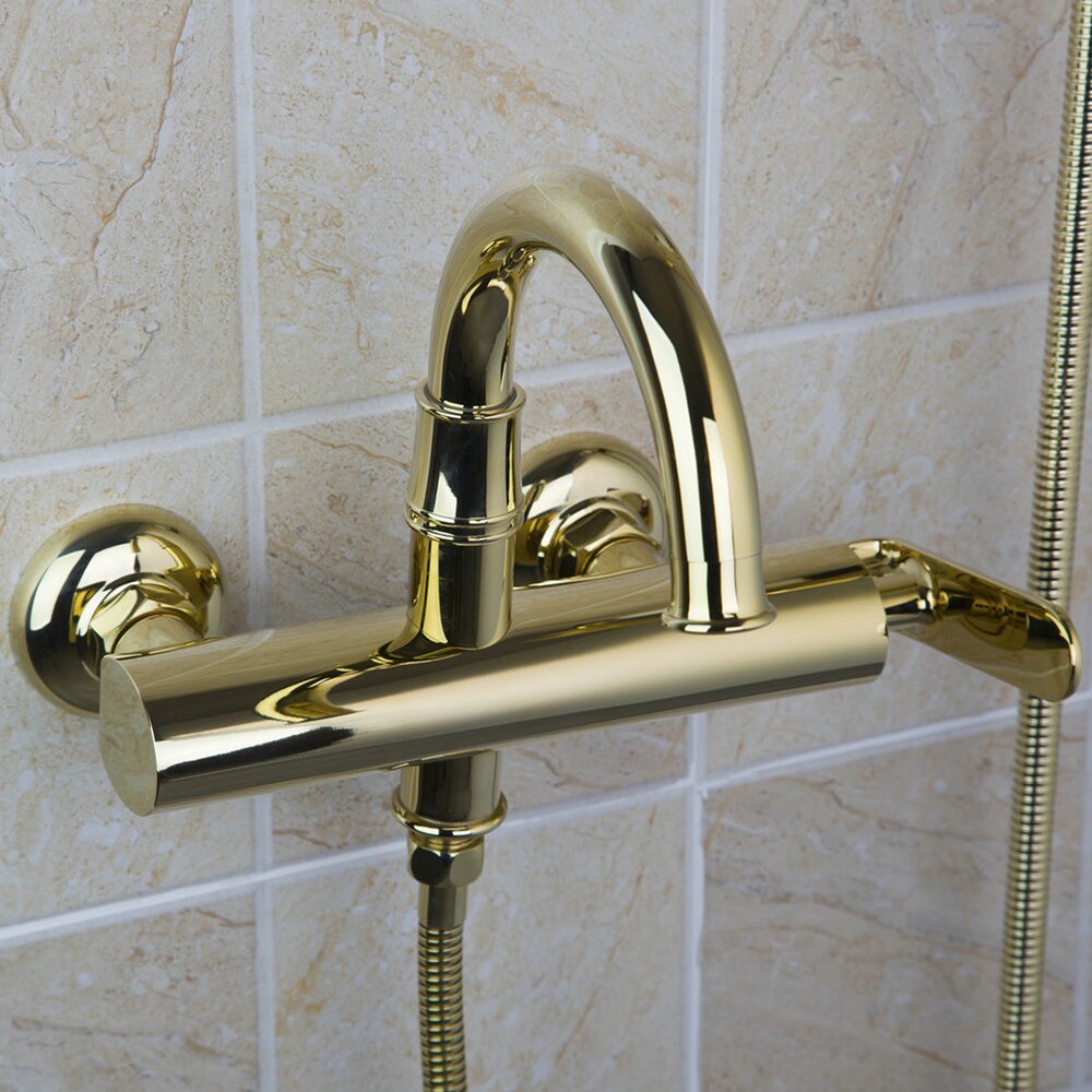 Simple Classic Gold Shower Set  -  Gold Shower Sets & Bathtub Faucets