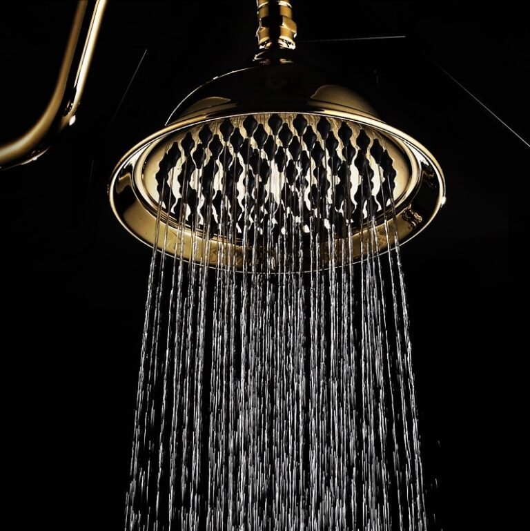 Gold Bathroom Shower Set With Diamond Handle Royal Toiletry Global