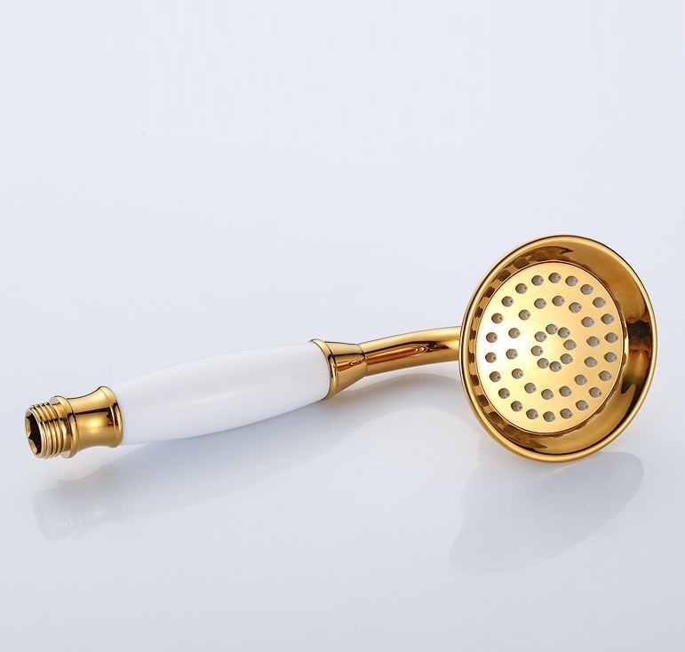 Gold Bathroom Shower Set With Diamond Handle Gold Shower Sets & Bathtub Faucets