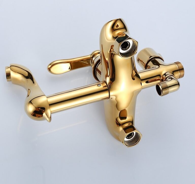 Gold Bathroom Shower Set With Diamond Handle Royal Toiletry Global