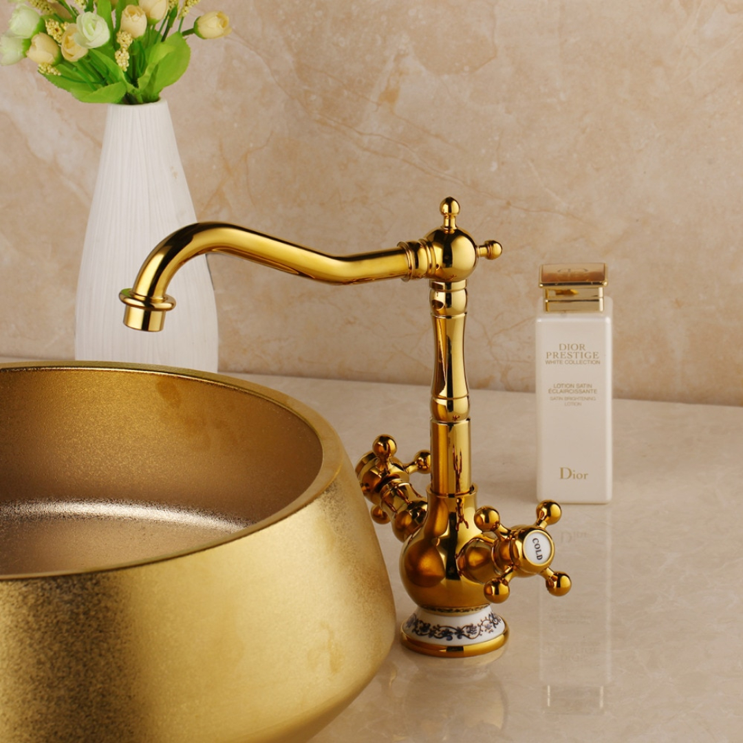 Modern Black And Gold Bathroom Faucet - Royal Toiletry Global