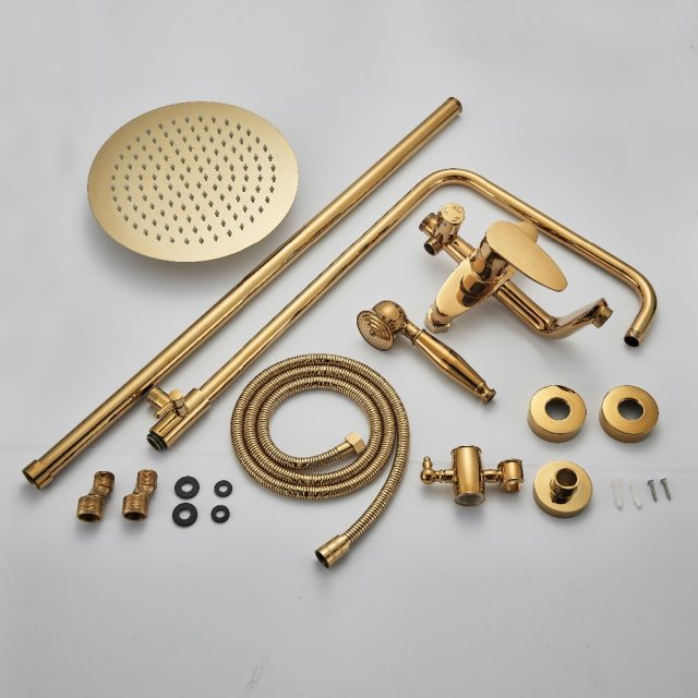 Exclusive Luxury Gold Bathroom Shower Set Royal Toiletry Global