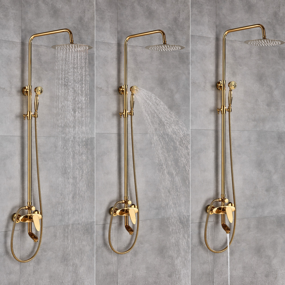 Exclusive Luxury Gold Bathroom Shower Set - Royal Toiletry Global