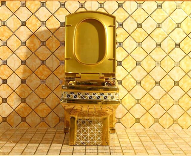 Royal Gold Toilet With Diamonds Pattern Royal Toiletry Global