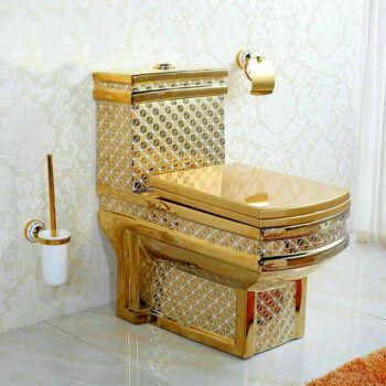 Source Royal design gold toilet bowl, toilets set golden color