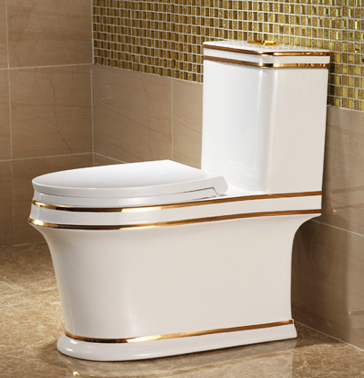 Luxury Toilet With Gold Lines Gold Toilets