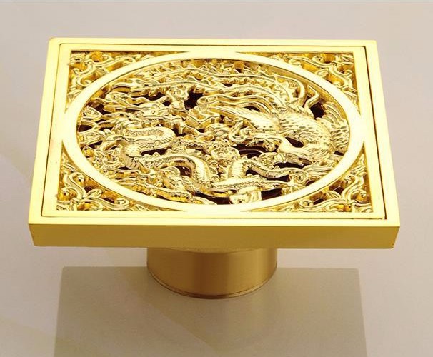 Gold Bathroom Floor Drain – Dragon Gold Floor Drains