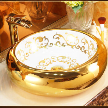 Luxury Round Gold Bathroom Basin