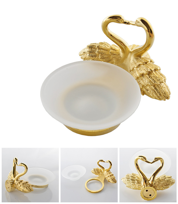 Gold Swan Soap Dish Gold Bathroom Accessories