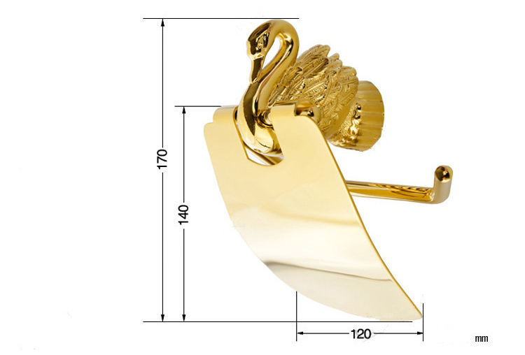 Gold Swan Toilet Paper Holder Gold Bathroom Accessories