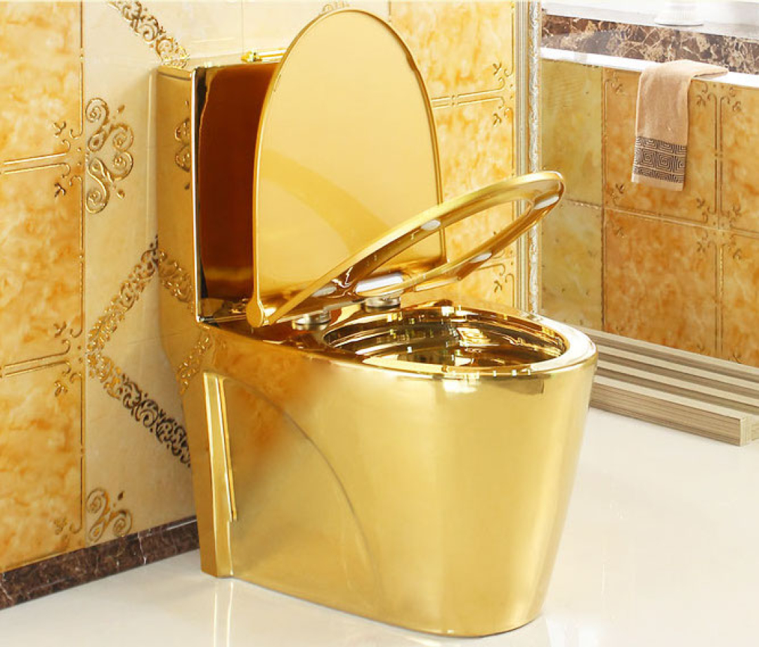 Modern Plain Gold Toilet Royal Toiletry Global